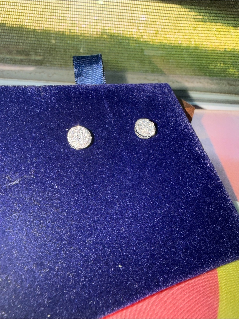 💎 Gorgeous 14K WG and Halo Diamond Cluster Earring Studs